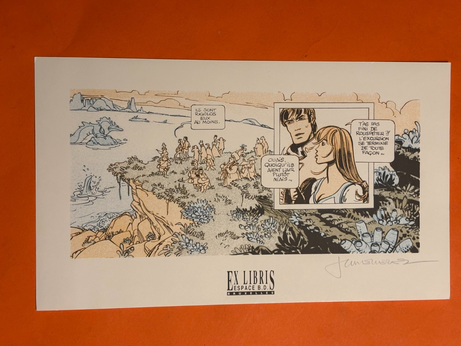 MEZIERES EX LIBRIS SIGNE SERIGRAPHIE VALERIAN ESPACE BD   ETAT NEUF
