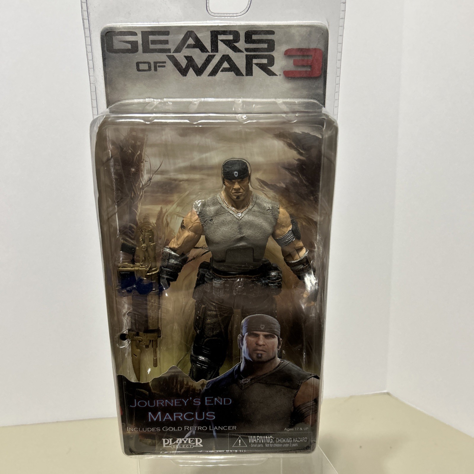 NECA Gears of War 3 serie 3 Marcus Fenix Figura Fine Viaggio Lancia Oro 