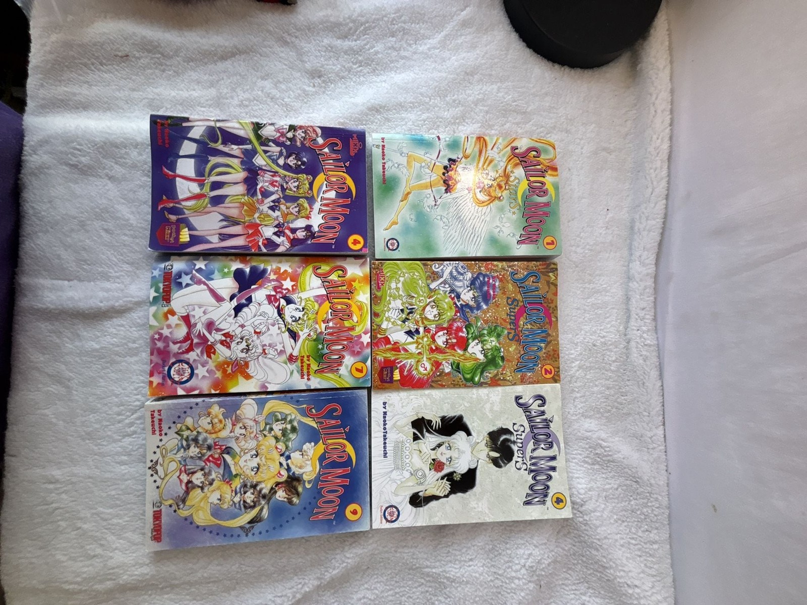 Lotto 6 manga Sailor Moon Pocket Edition (volumi 1, 2, 4, 7, 9 e SuperS 4)