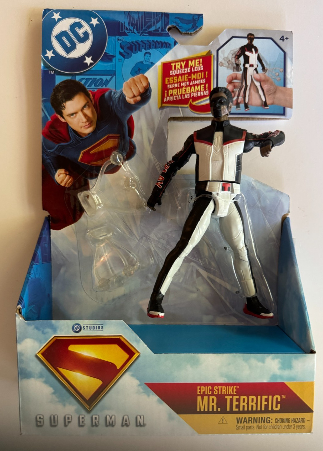 DC Superman Epic Strike Mr. Terrific Action Figure –New FREE SHIPPING!