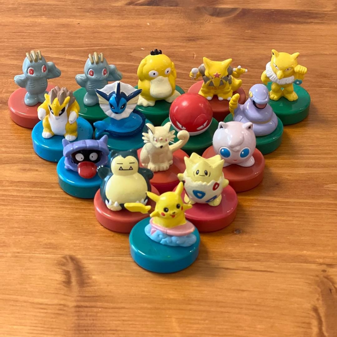 Vintage Pokemon Stamp 15-Figure Set First Generation Japanese Collectible