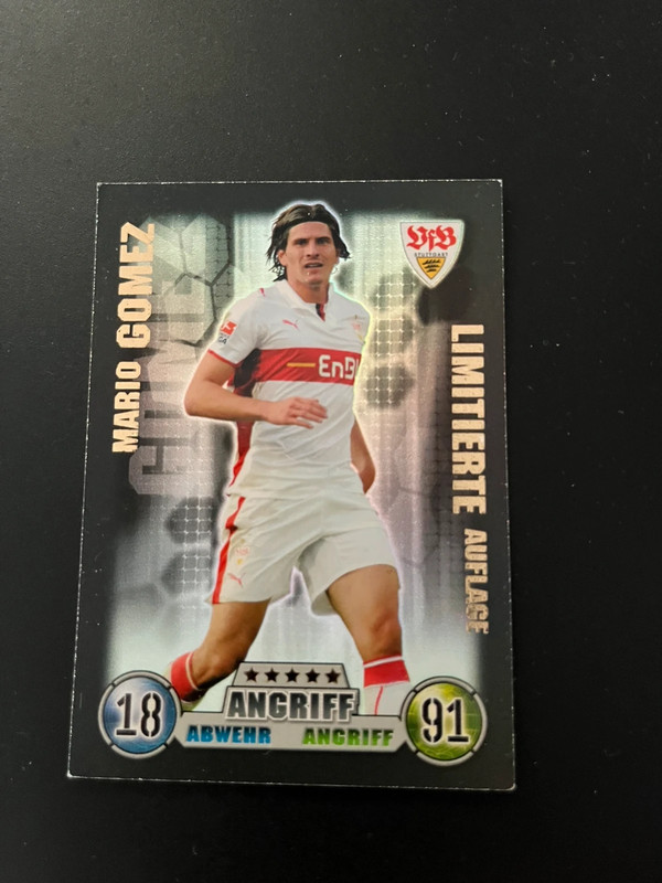 Mario Gomez Toops Match Attax Karte (limitierte Auflage)