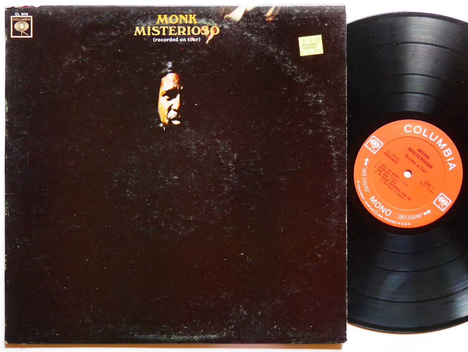 THELONIOUS MONK Misterioso LP COLUMBIA CL 2416 US 1965 2-EYE MONO Charlie Rouse