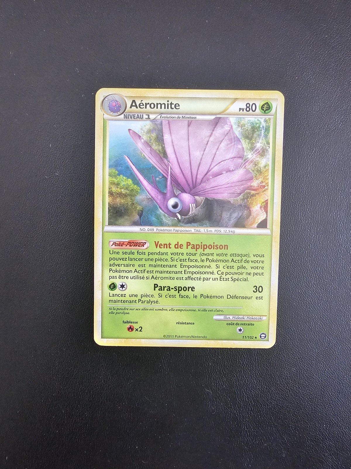 Carte Pokémon Aeromite 11/102 Rare HGSS Triomphe HS