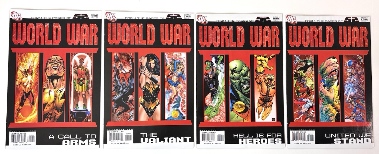 DC 52 WWIII Books #1-4 2007Complete Series 52 Weeks World War 3 DC Comic Lot NM