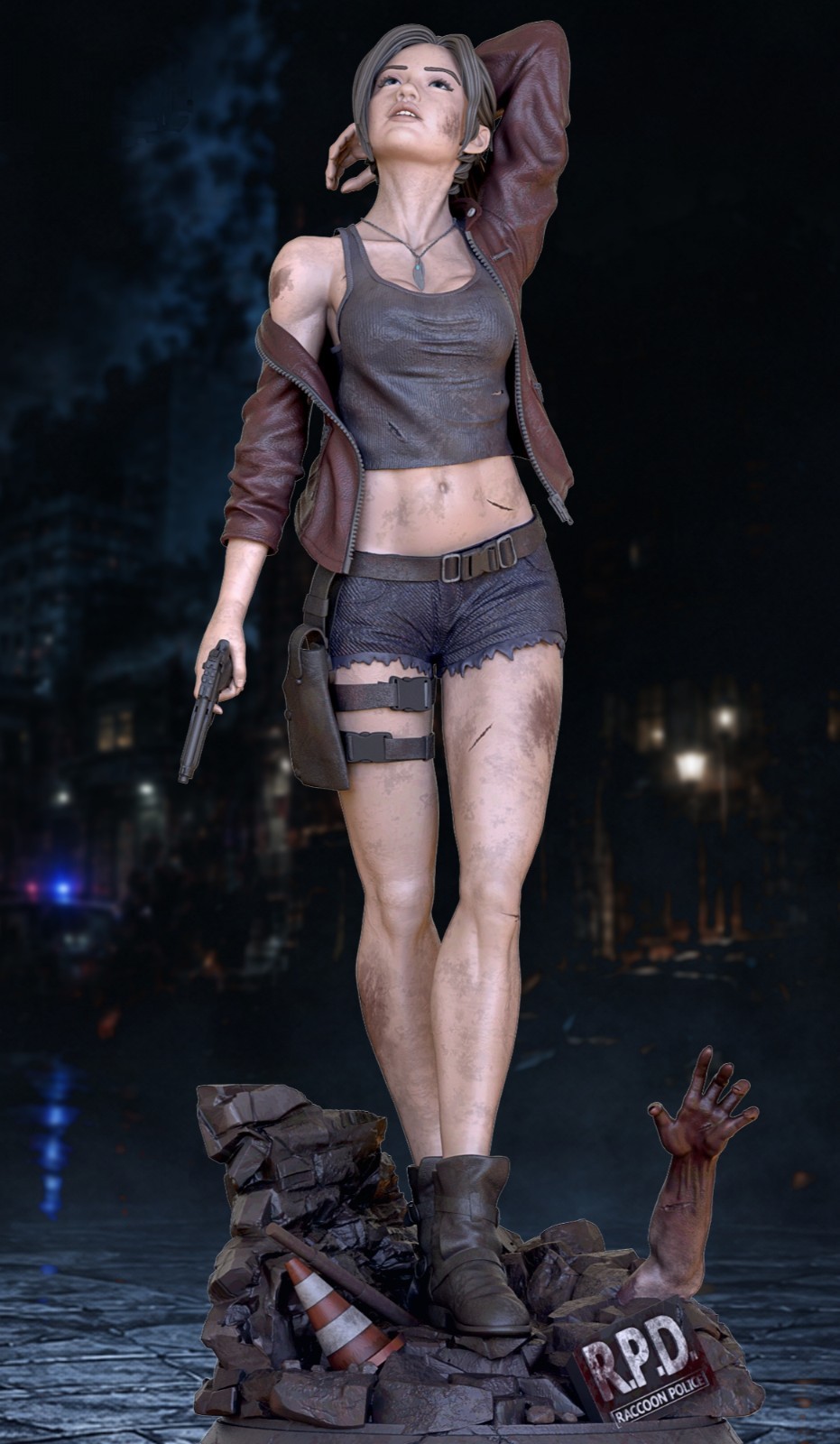 Statuina Claire Redfield 25 cm dipinta professionale
