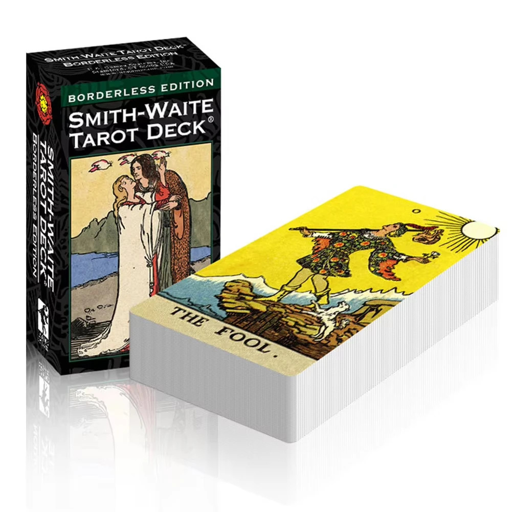 Tarocchi Smith-Waite Inglese Senza Bordi Mazzo 78 Carte Gioco Portatile