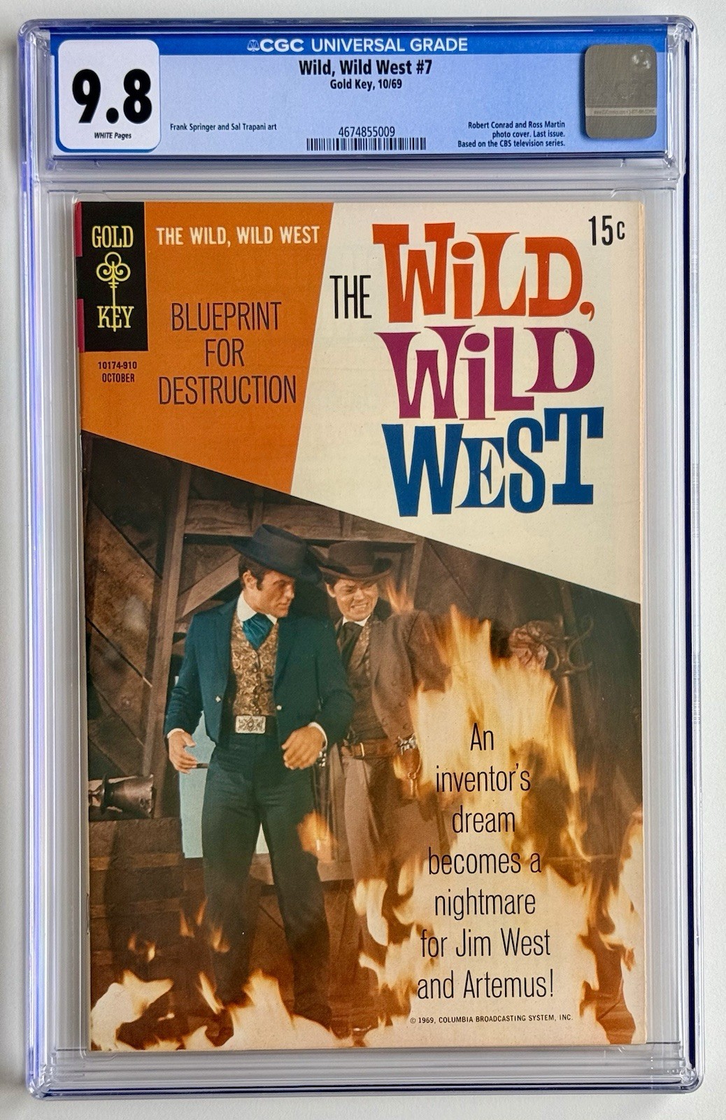 WILD WILD WEST 7 ◉  CGC 9.8 * SCARCE 1969 * GOLD KEY * Western * NEW CASE  👀