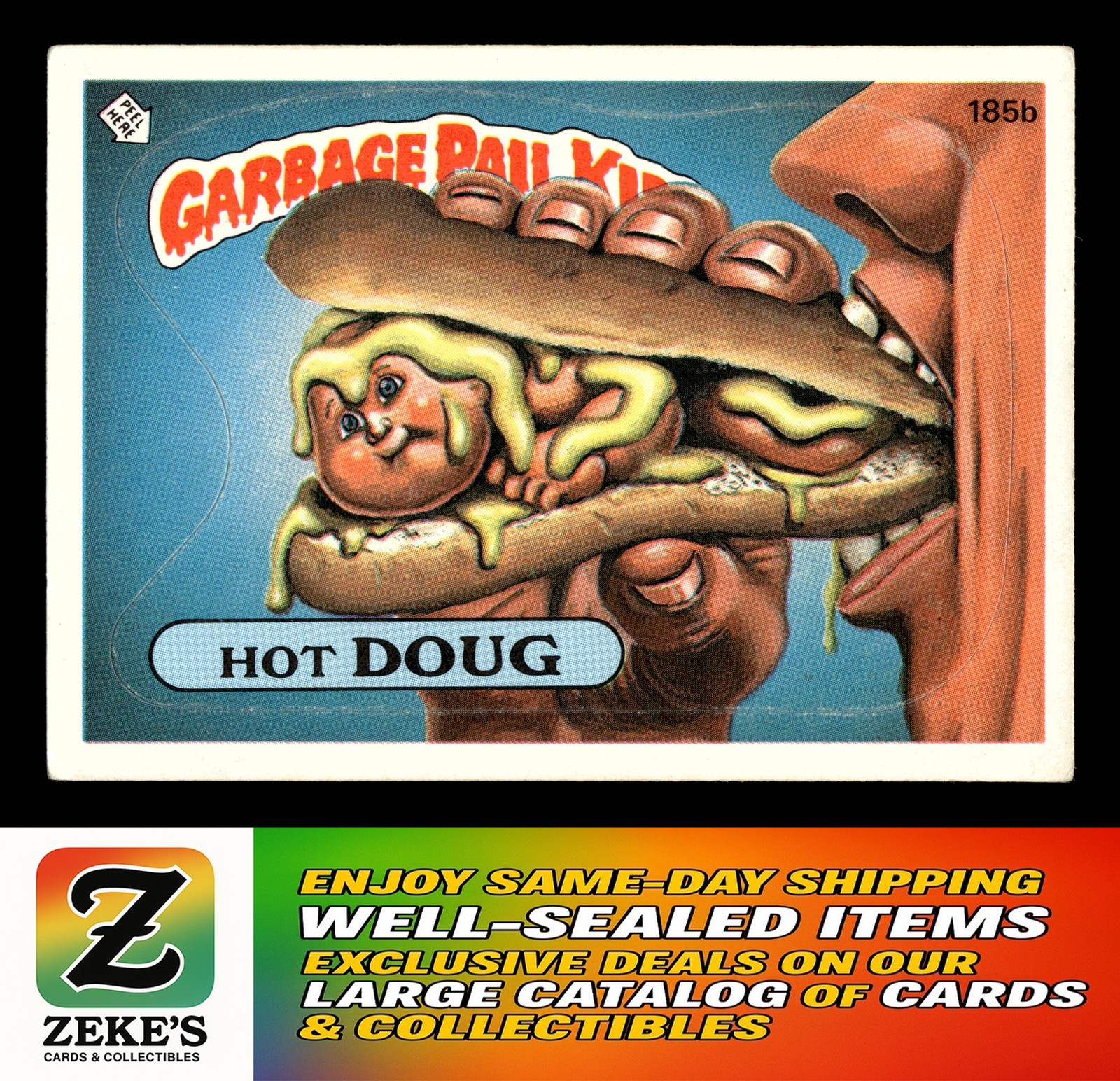 1986 Topps Garbage Pail Kids Series 5 #185b Hot Doug