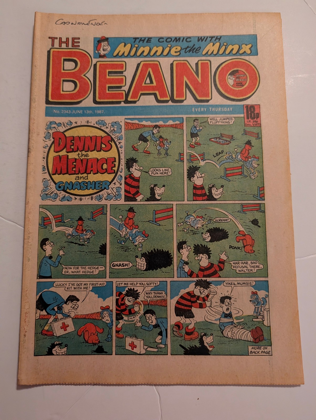 Beano Comic No 2343 June 13th 1987.