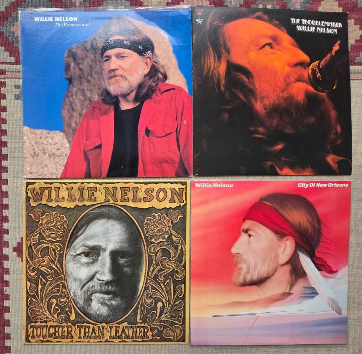 6 MINT-Willie Nelson LPs Orleans,TOUGHER,Troublemaker,PROMISELAND,STARDUST,MIND