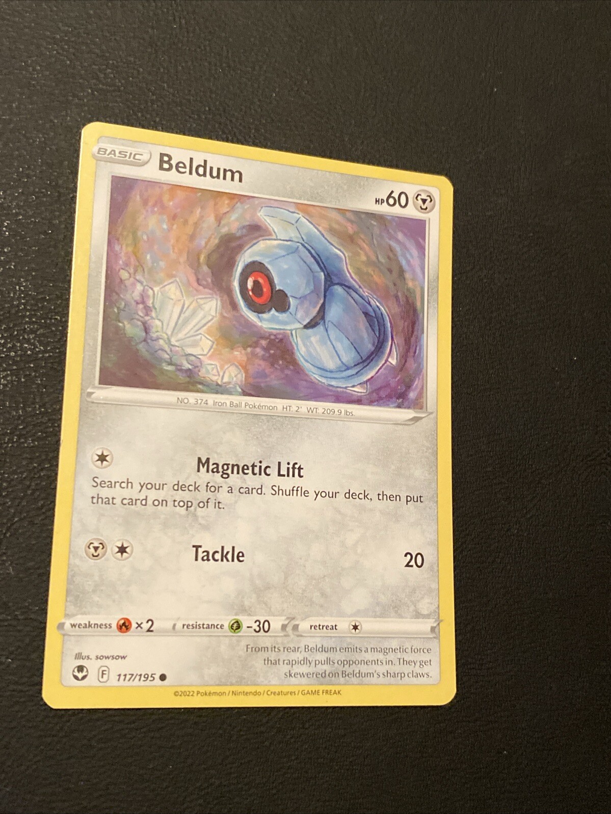 Beldum 117/195 Tempesta d'argento comune Pokemon TCG gioco di carte collezionabili