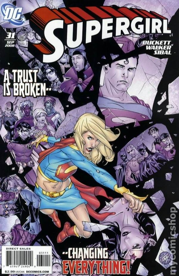 Supergirl #31 quasi nuovo - 9.2 2008 immagine stock