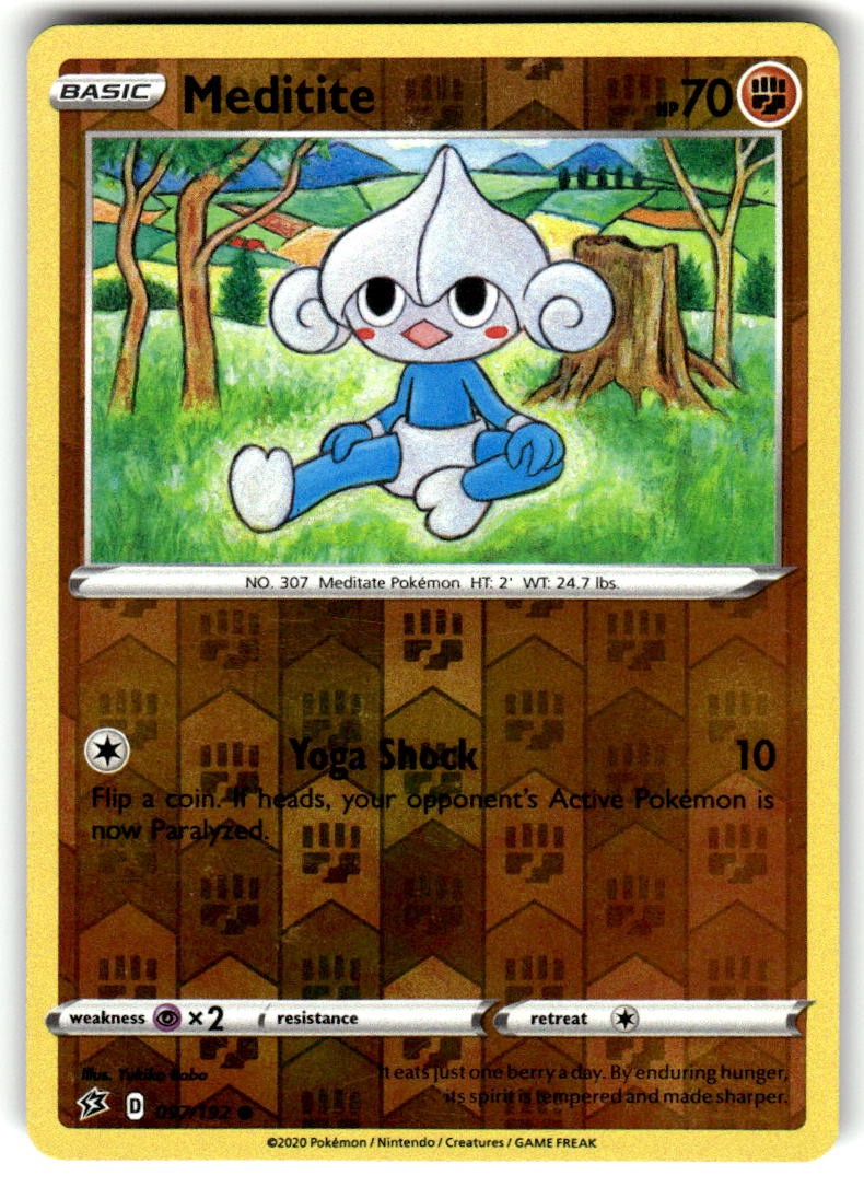 Meditite Reverse Holo Common Rebel Clash 097/192 leggermente giocato