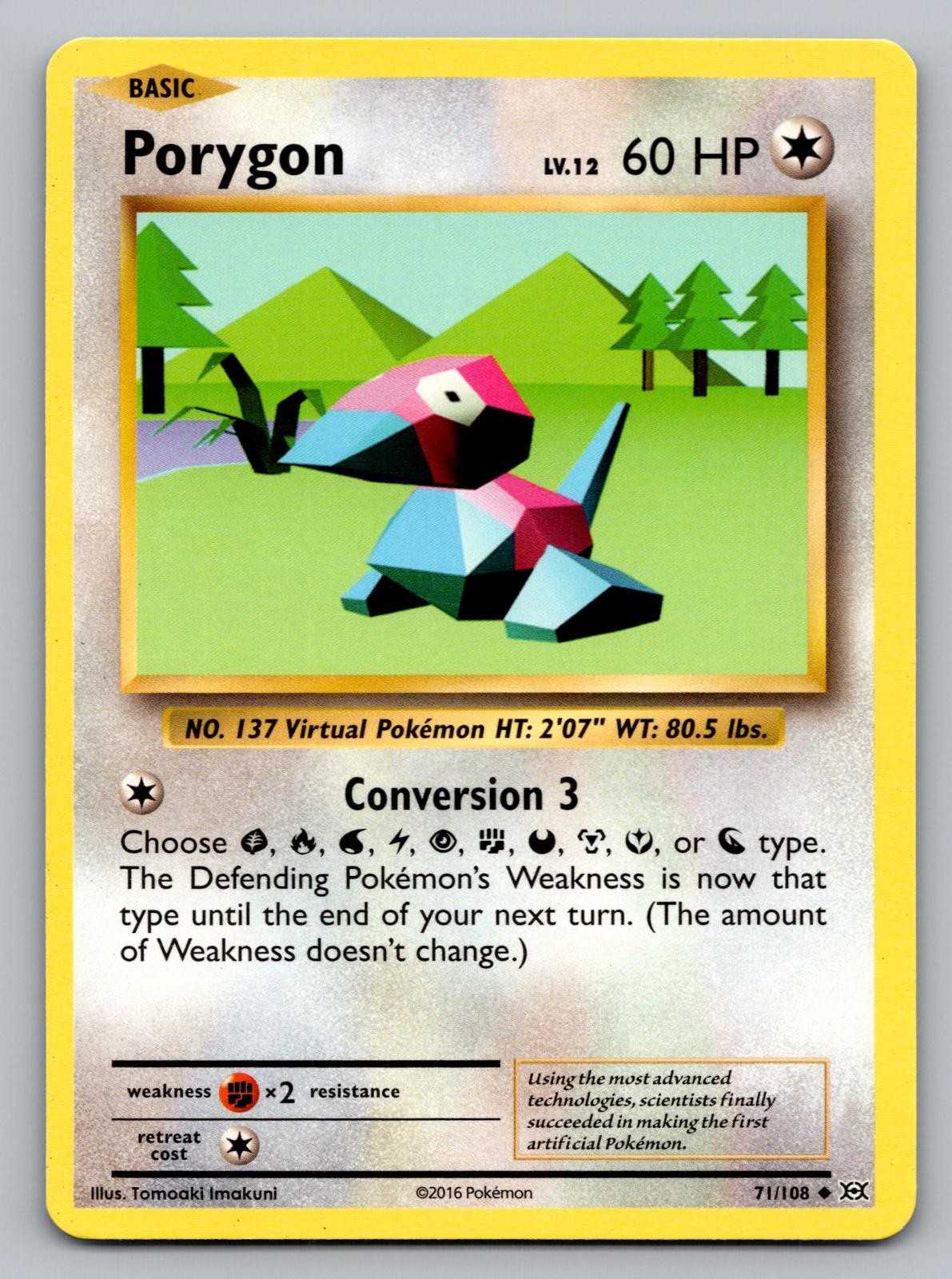 Porygon 71/108 Evoluzioni Non Comuni Pokemon Giocato Moderatamente