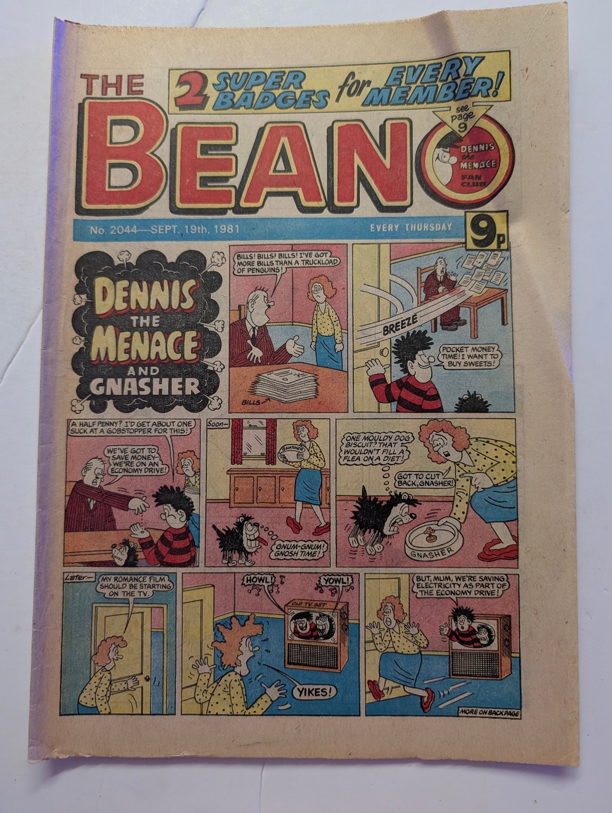 Beano Comic No 2044, September 19th 1981.