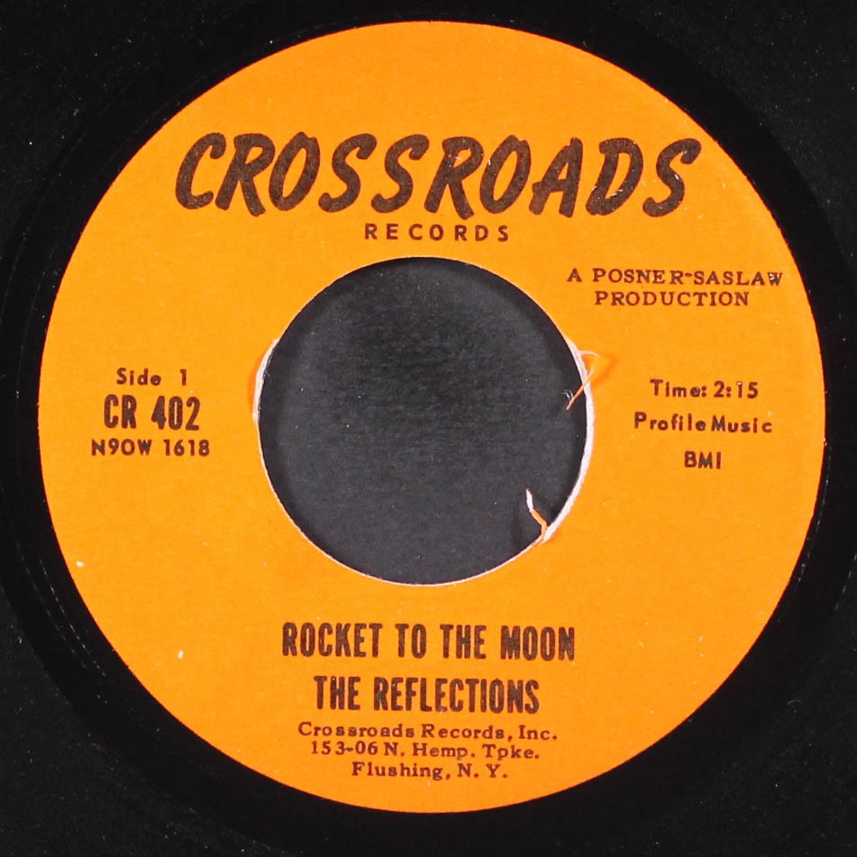 REFLECTIONS: rocket to the moon / because of you CROSSROADS 7" Single 45 RPM