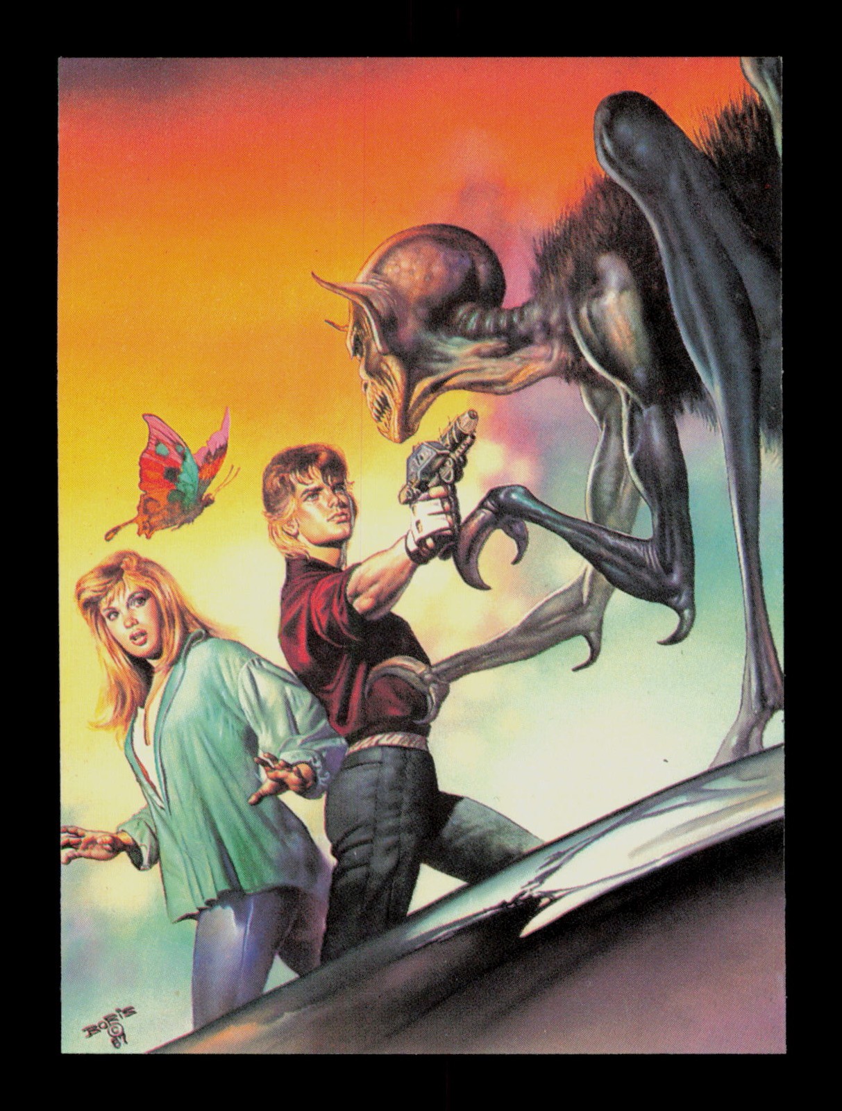 28 Beast and the Butterfly Boris Vallejo 1991 Fantasy Art Trading Card TC