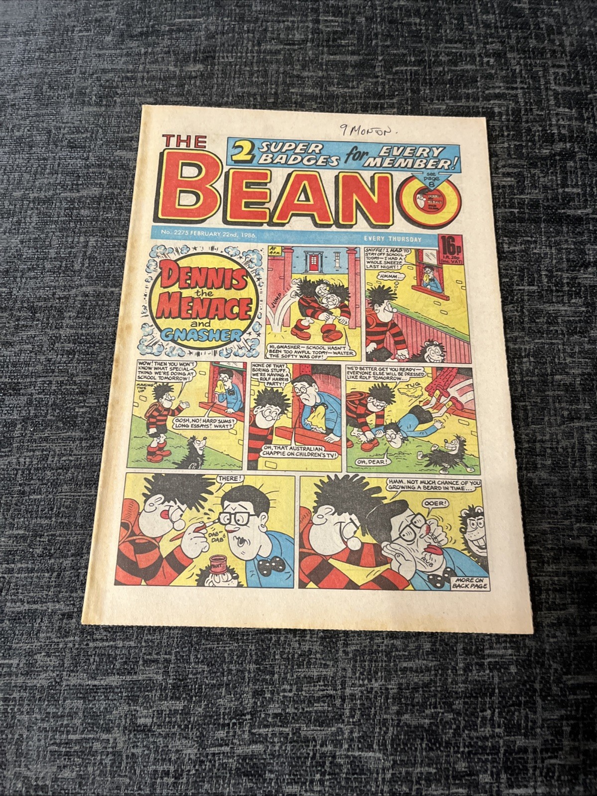 Beano Comic - #2275 - 22 February 1986