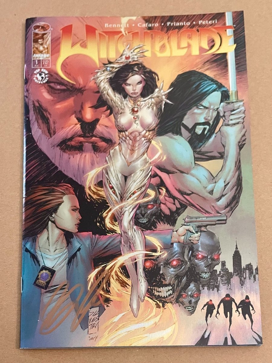 Witchblade #1 SDCC Silvestri Foil 2024 variante FIRMATO Cafaro Top Cow Limited 500