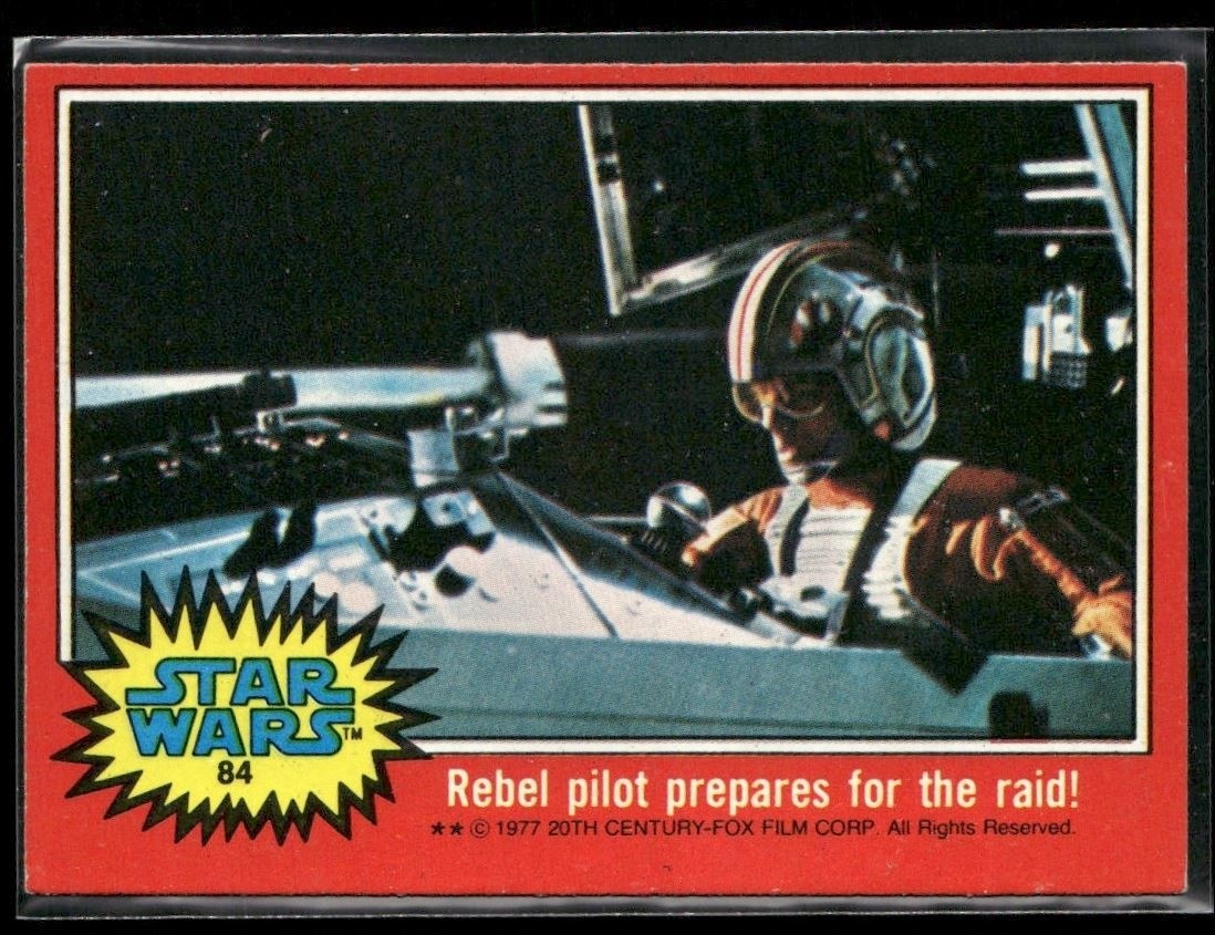 ⭐ 1977 Topps Star Wars Series 2 Luke Skywalker Rebel pilot prepares #84 NM