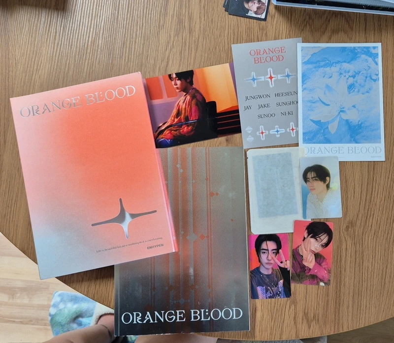 Enhypen Orange Blood Album + PCs + Perfume Card + CD + Photobook + Stickers