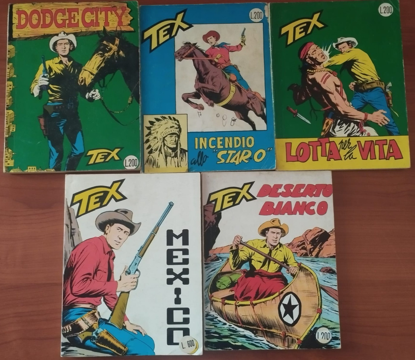 TEX LOTTO 18, 42, 43, 64, 76 a 200 LIRE