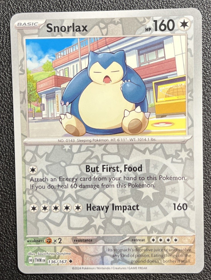 Snorlax 136/167 Non Comune Maschera Crepuscolare Pokemon Reverse Holo Near Mint