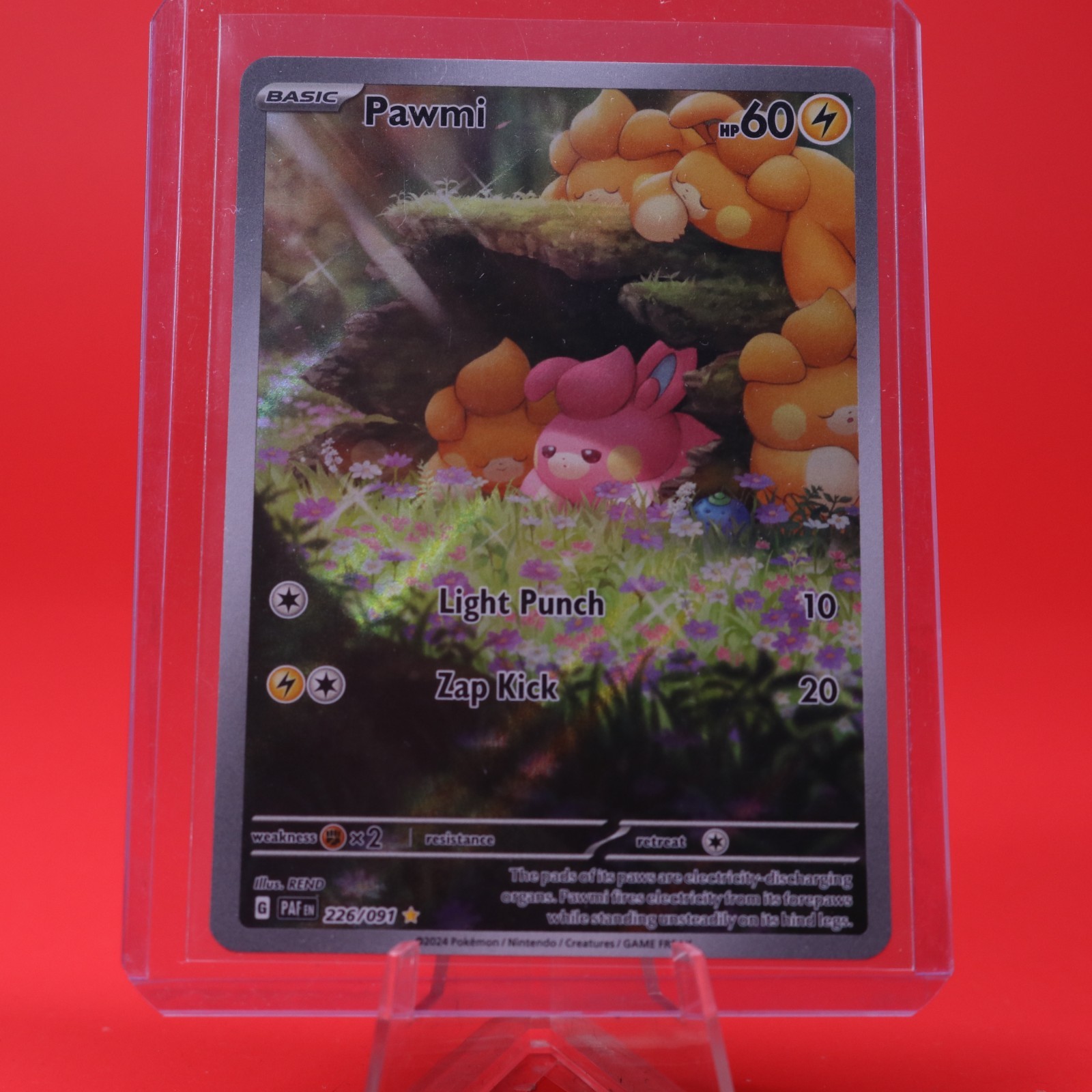 2024 Pokémon TCG Paldean Fates PAF EN Illustration Rare 226/091 Pawmi