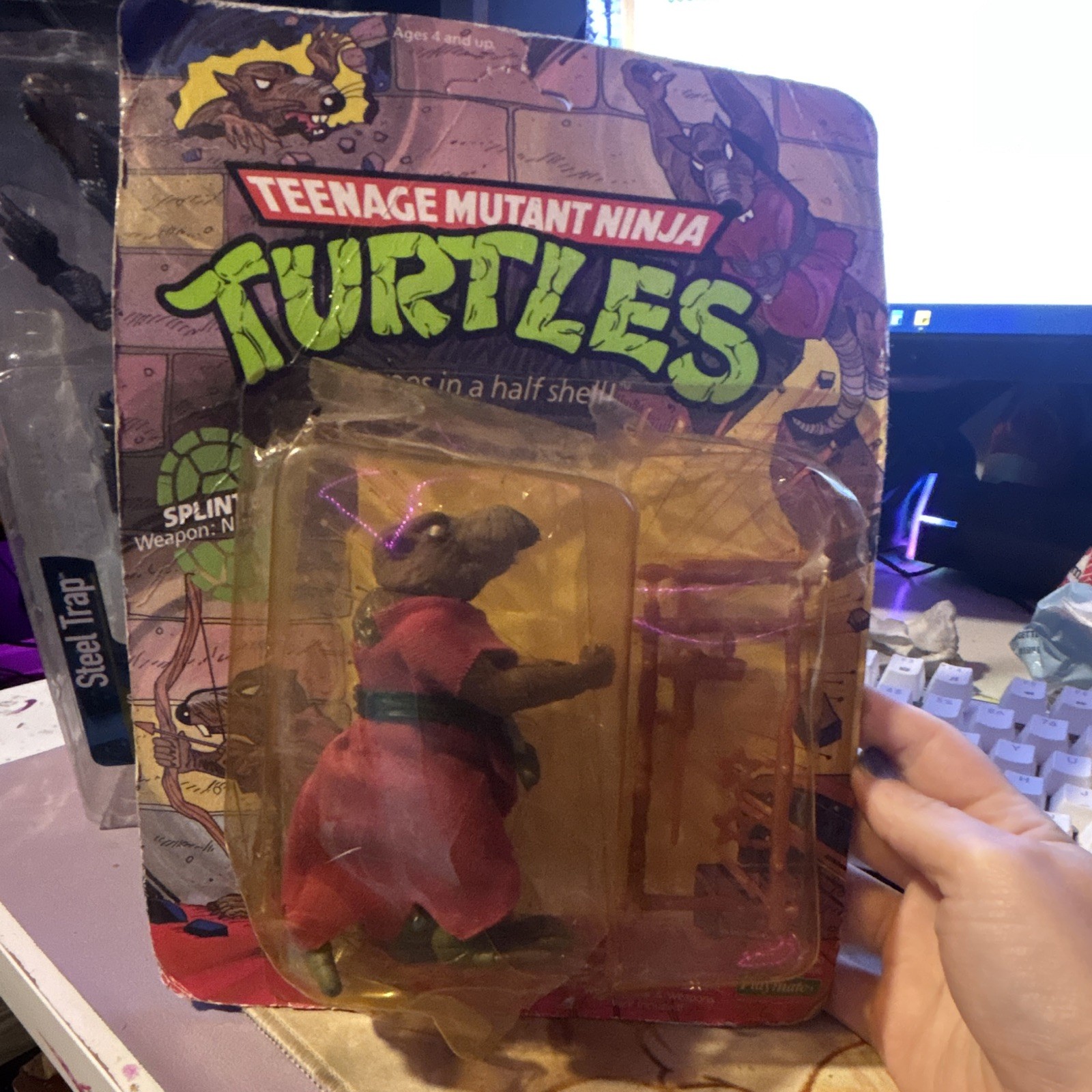 Playmates TMNT Splinter Rat Action Figure 1988 (damaged box)