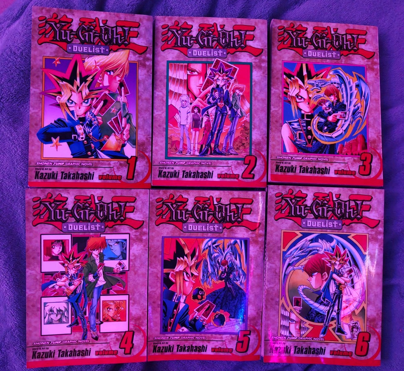 VIZ Yu-Gi-Oh! Duelist Manga Graphic Novel Vol 1-6 tutto prima stampa set ENG