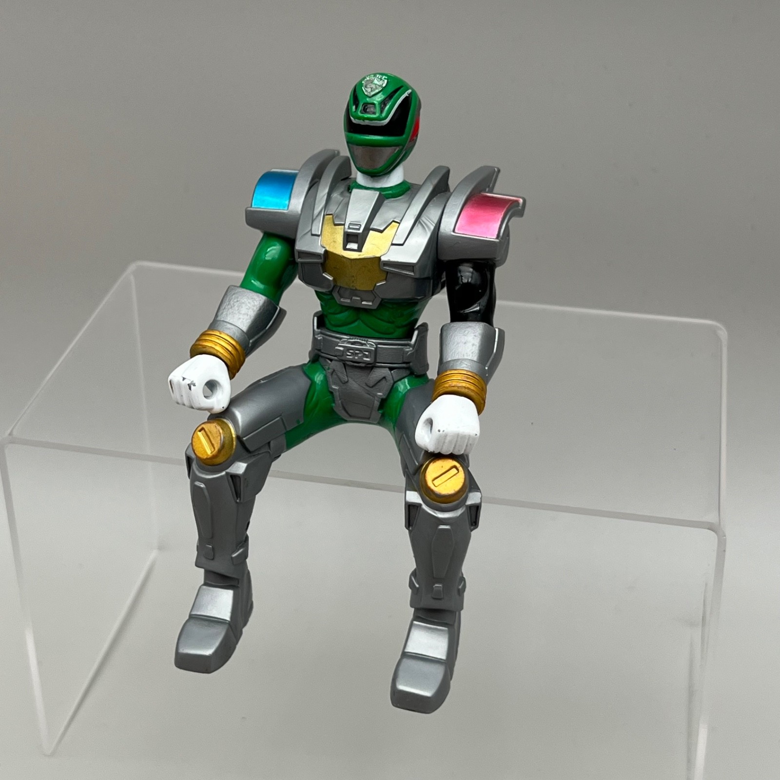 Modellino tuta ciclica Bandai Power Rangers SPD Green Ranger Patrol Cycle 5" 1V
