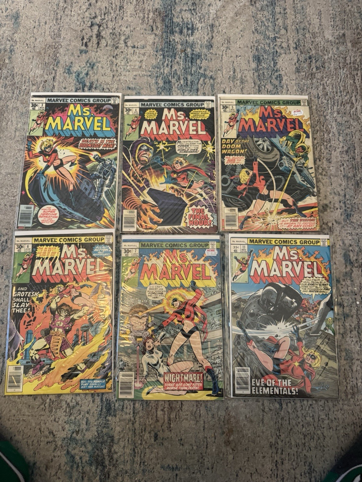 Marvel Comics Group Ms. Marvel Lot Of 6 Books Ranging From 3-11