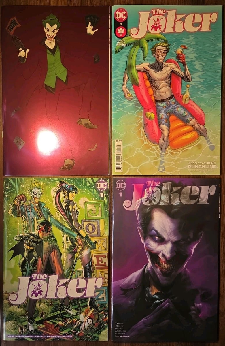 🔥Il fumetto Joker lotto di 4 foil, 🔑, e copertine esclusive tutte nuove +🔥