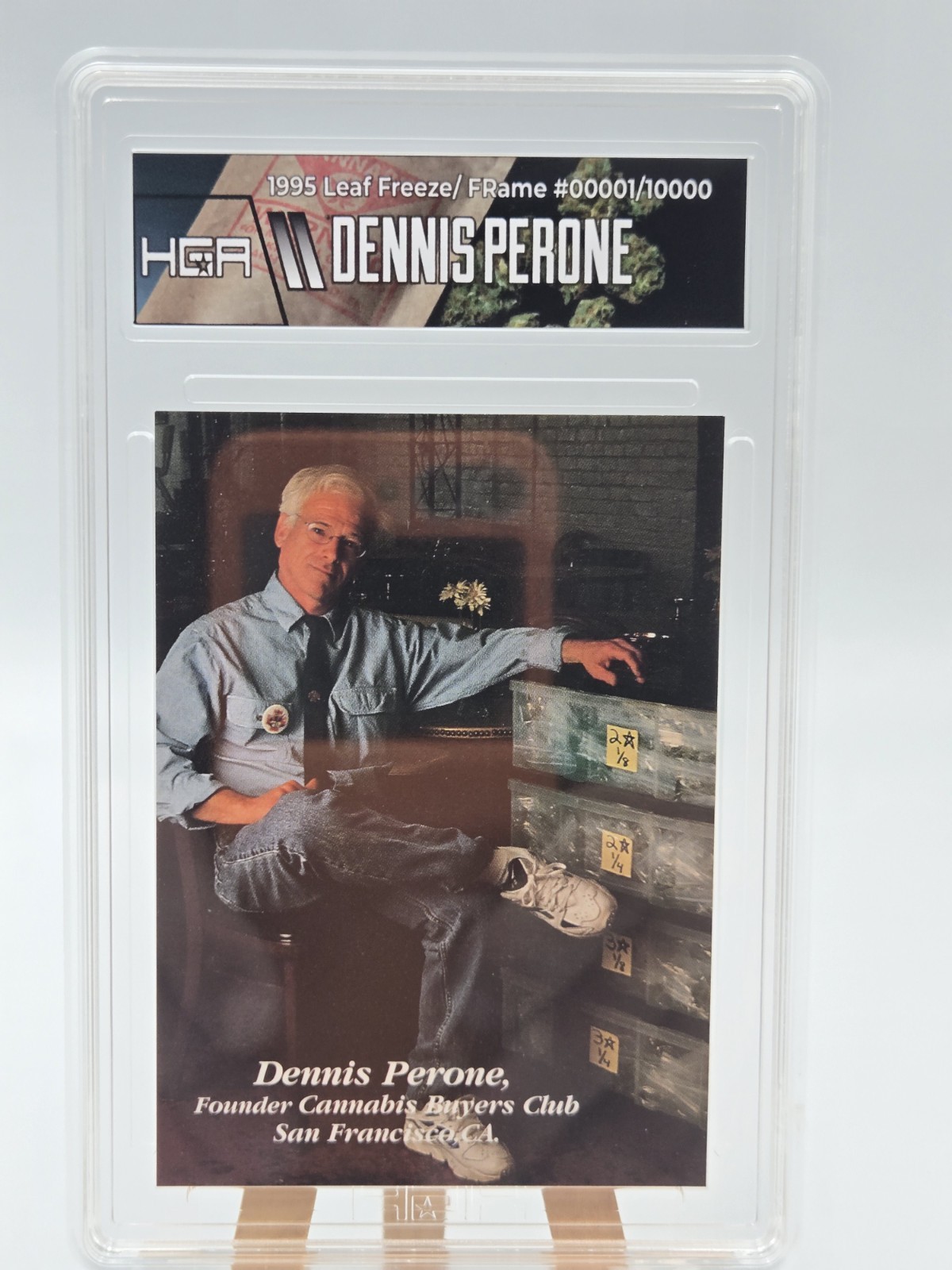 Carte personalizzate lastra Dennis Perone in linea canapa serie ll 1996 marijuana HGA