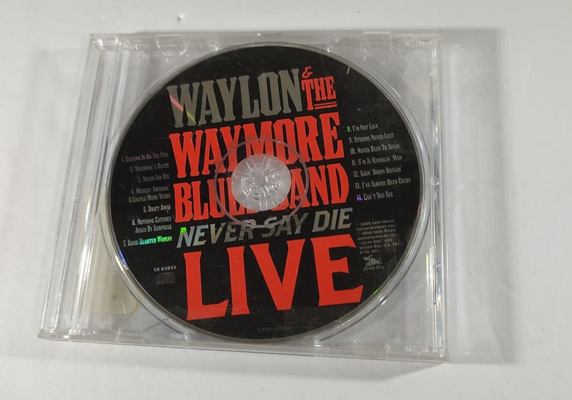 Waylon Jennings: Never Say Die Live Country Music Album CD