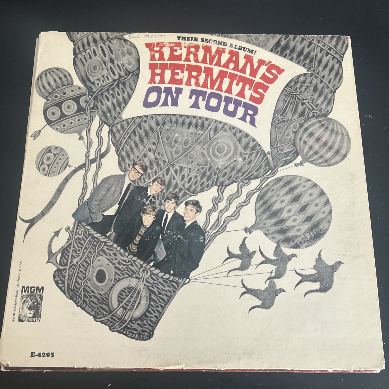 HERMAN'S HERMITS ON TOUR LP VG VINYL RECORD MGM E4295!