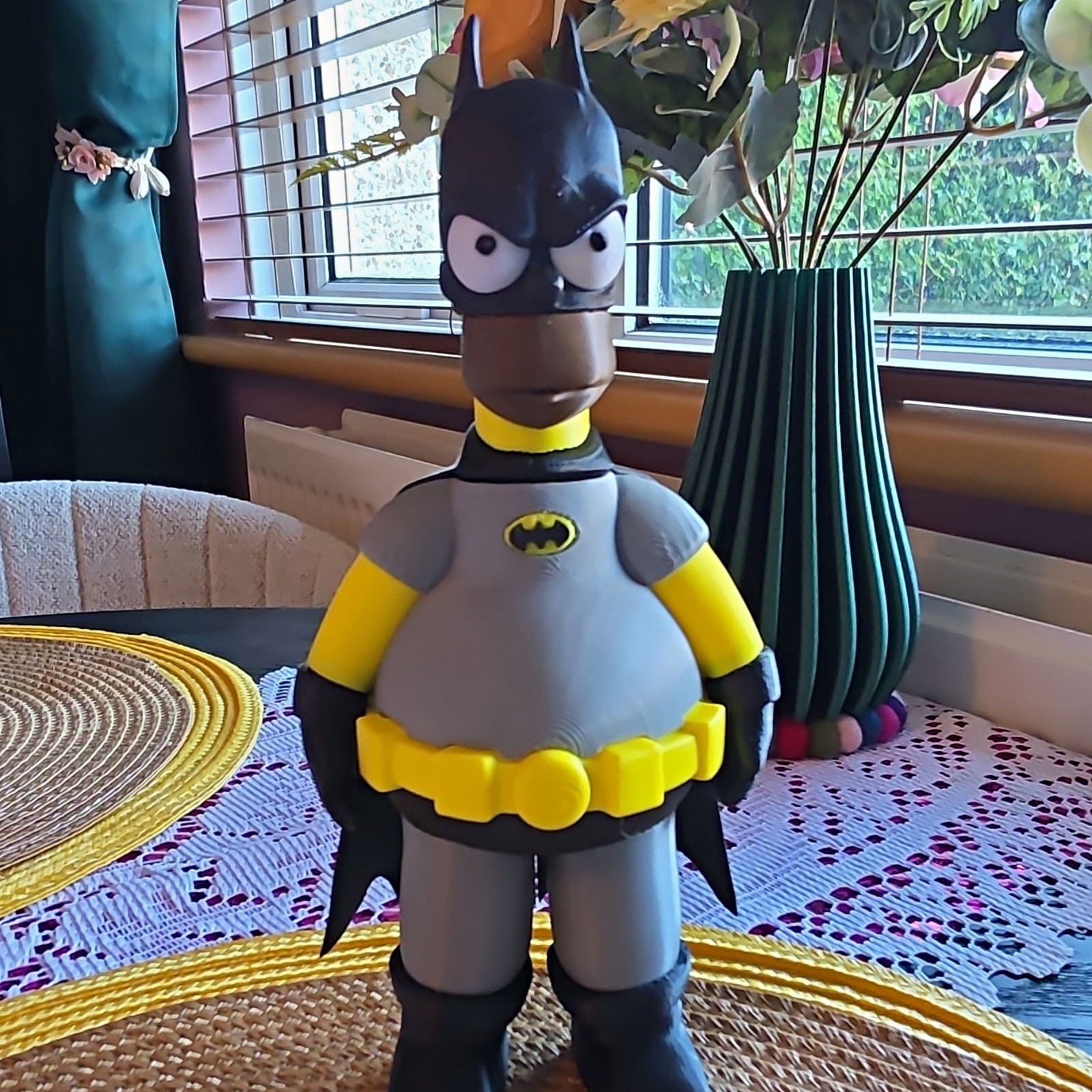 Costume Batman I Simpson Homer Simpson stampato in 3d mash up 20 cm
