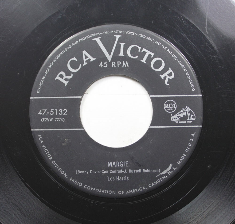 Hear! R&b Jump 45 Les Harris - Margie/E The Bull Portato Around Olay Su Rca