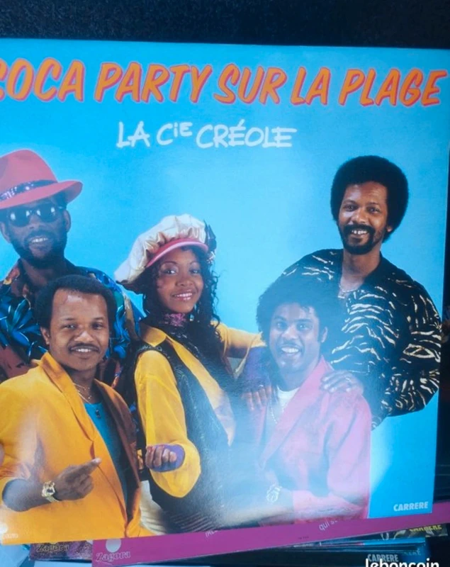 Disque vinyle soca party sur la plage
