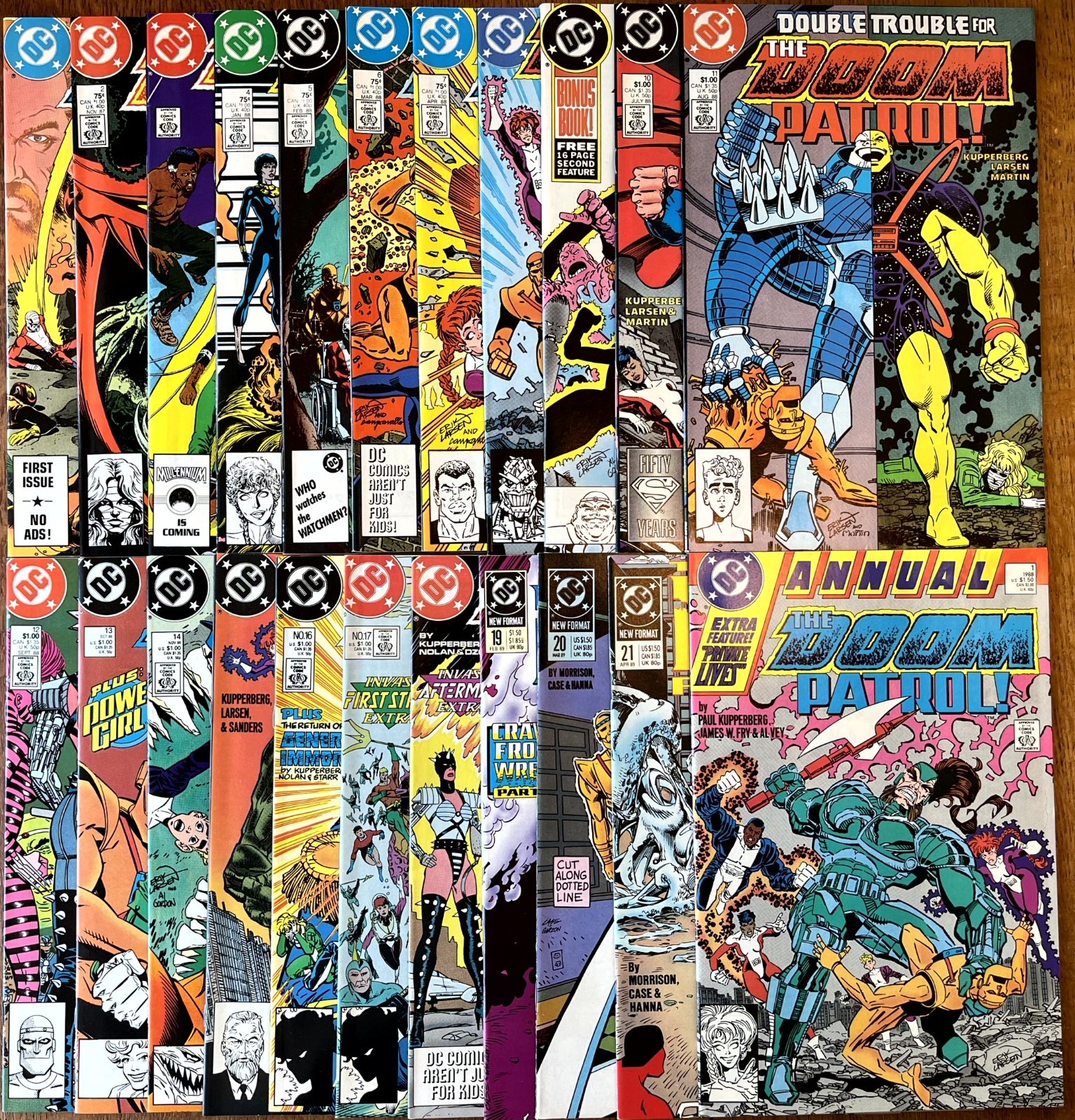 Doom Patrol Vol 2 #1-21 Annuale 1 Lotto DC Grant Morrison Key #19 SPEDIZIONE GRATUITA