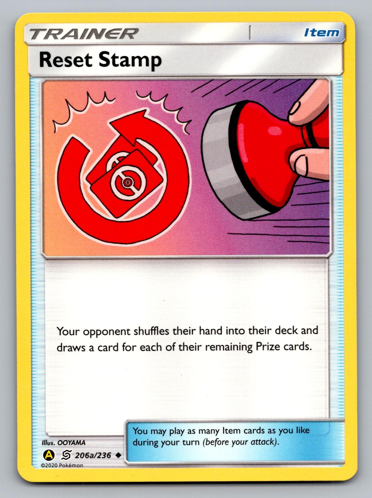 Timbro Reset 206A/236 Promo Arte Alternativa Promo Pokemon Moderatamente Giocato