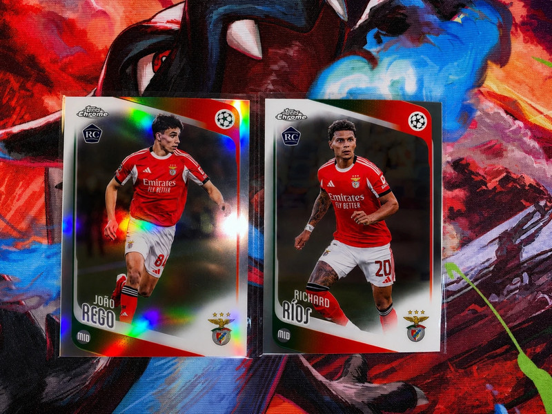 Topps Chrome UCC 2025/26 Lot 2 Cartes Benfica RC