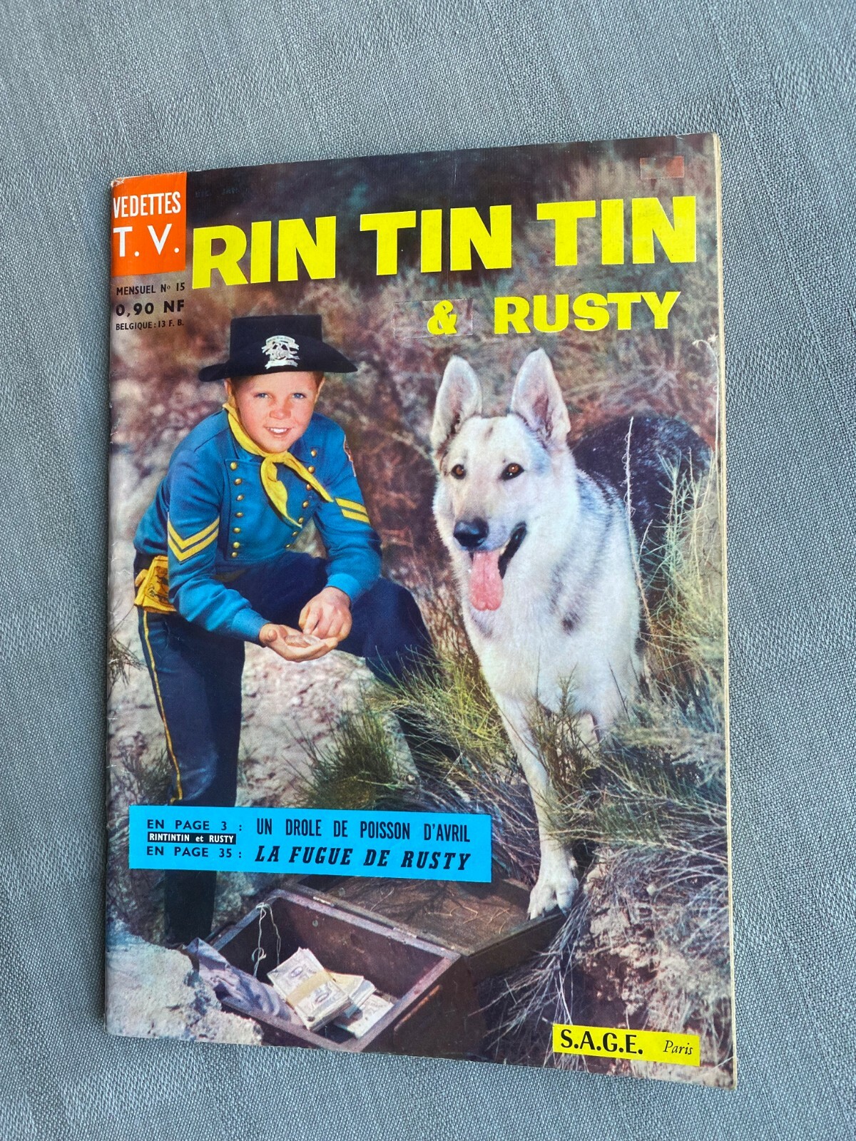 Rin Tin N° 15 1re Serie Stelle TV Edizione Snoopy 1961 IN Molto Condizioni