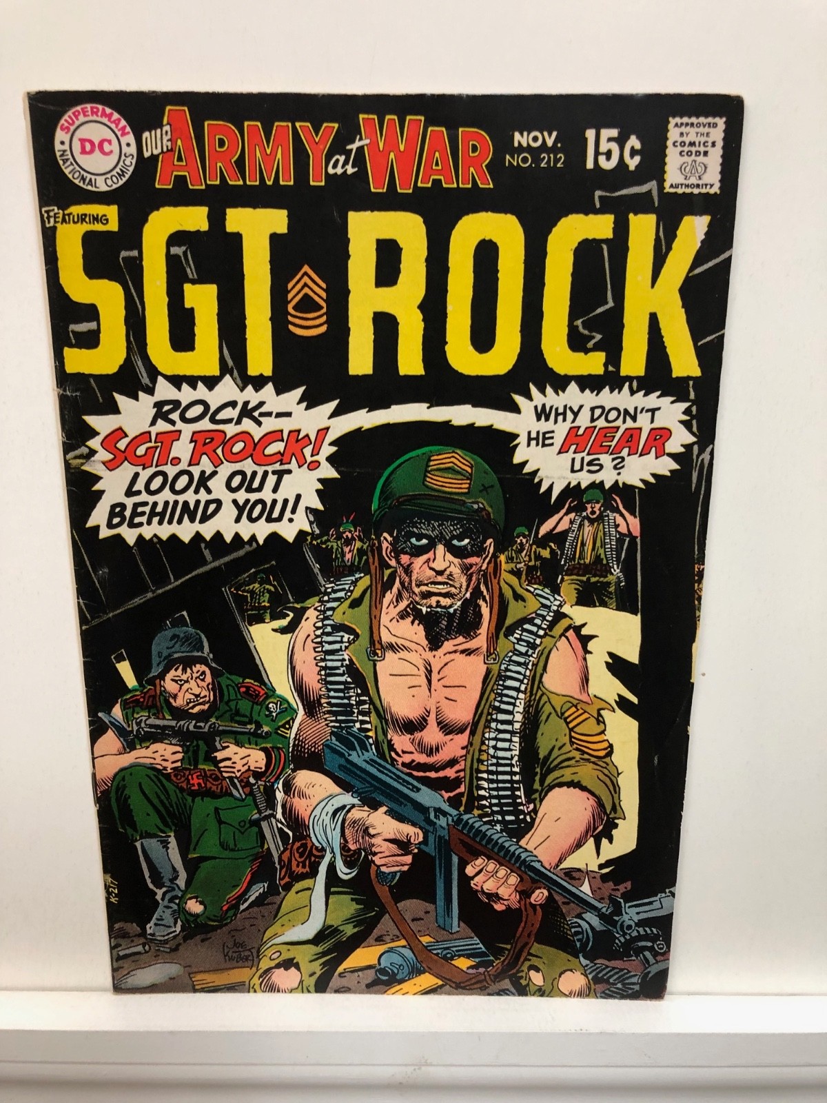 Our Army at War  # 212   VERY GOOD FINE    Nov. 1969   Joe Kubert cover   Heath
