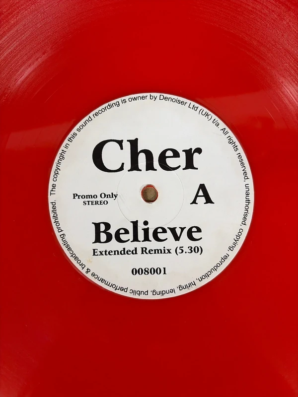Cher - Believe - promo 12" vinile rosso