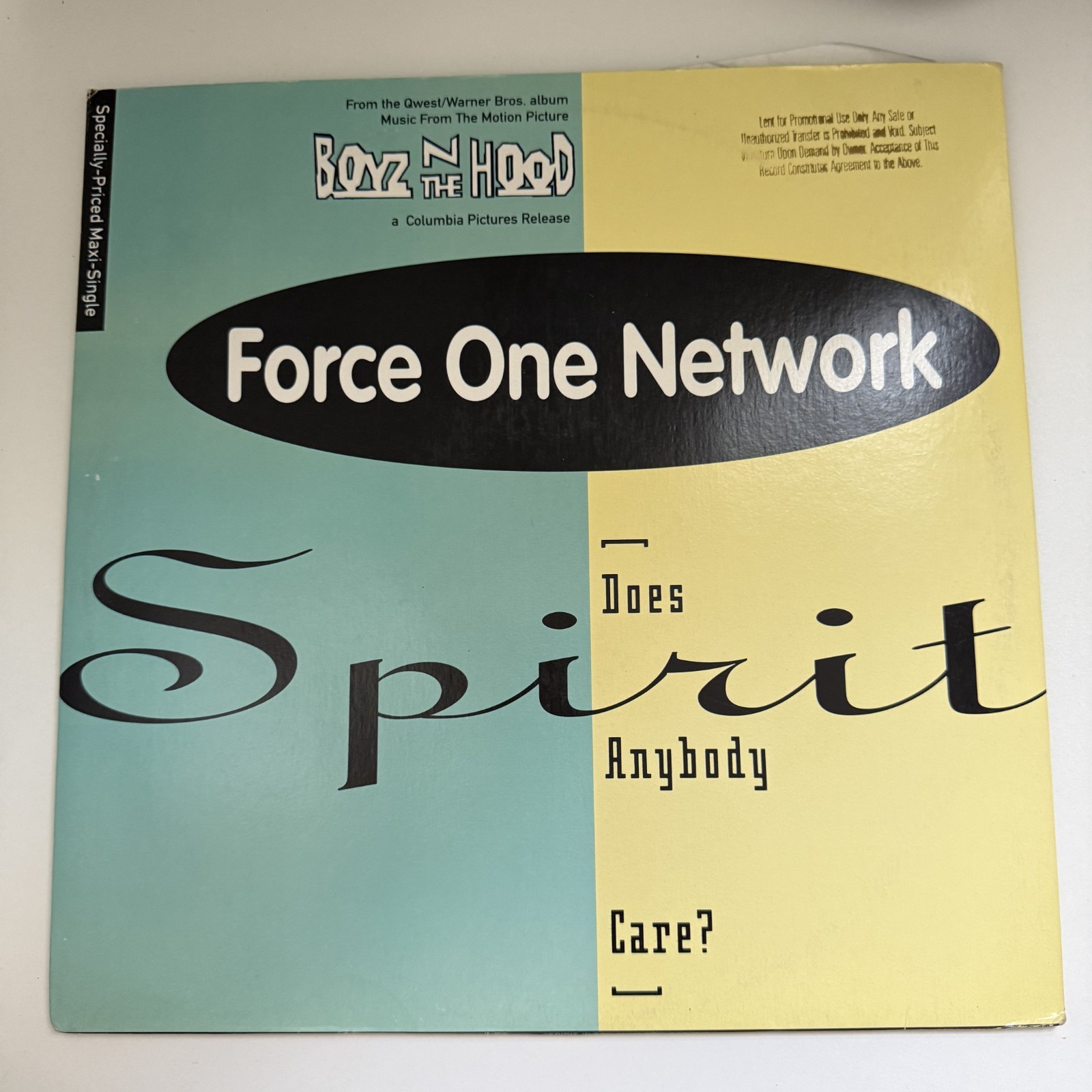 Force One Network – Spirit (Does Anybody Care?) 12" 1991 Qwest 0-40263 VG+/VG