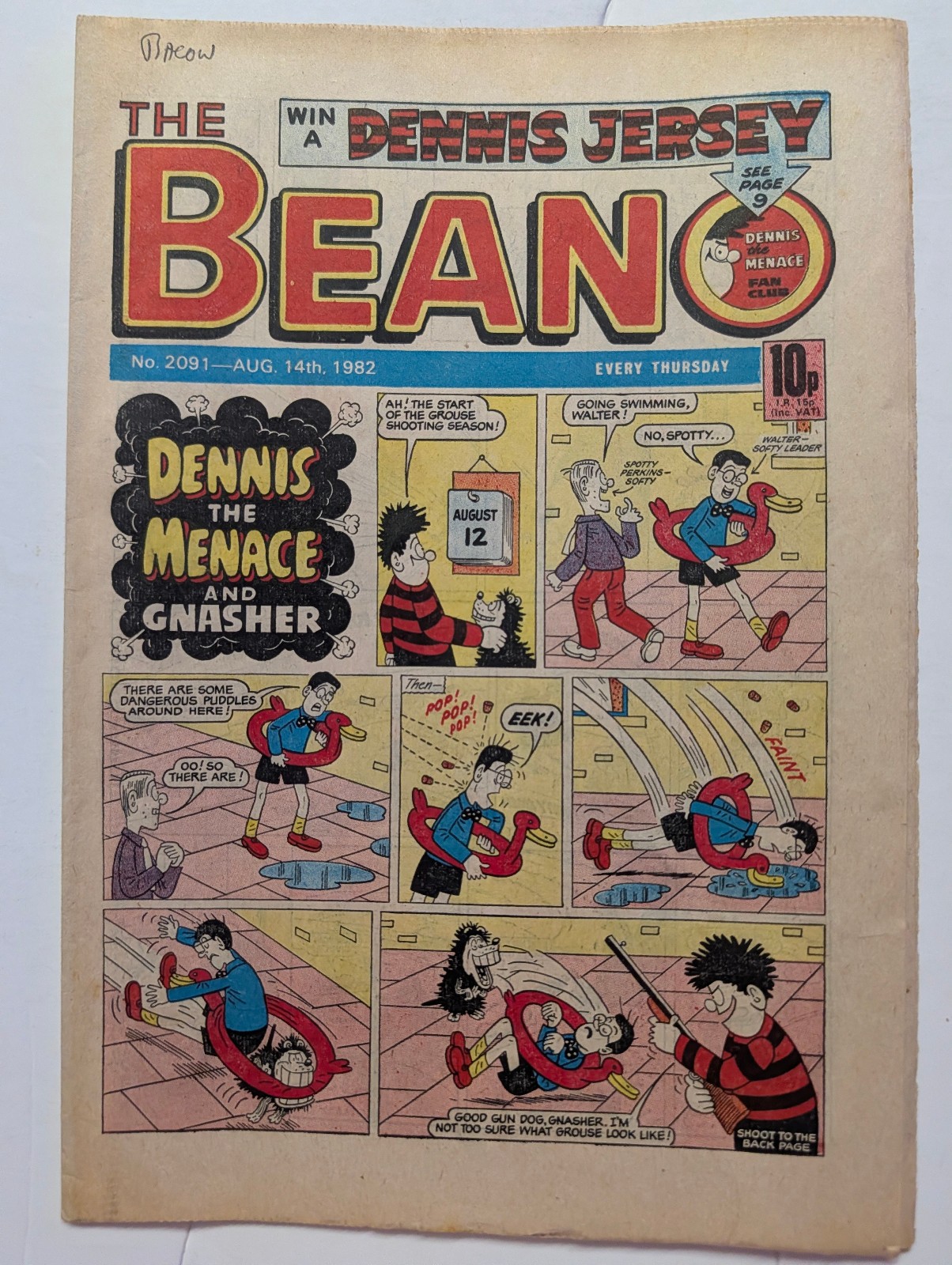 Beano Comic No 2091, August 14th 1982.