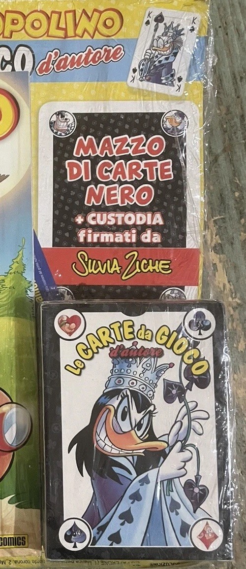 TOPOLINO 3481 Mazzo Di Carte Autore Silvia Ziche Disney Playing Cards Black Deck