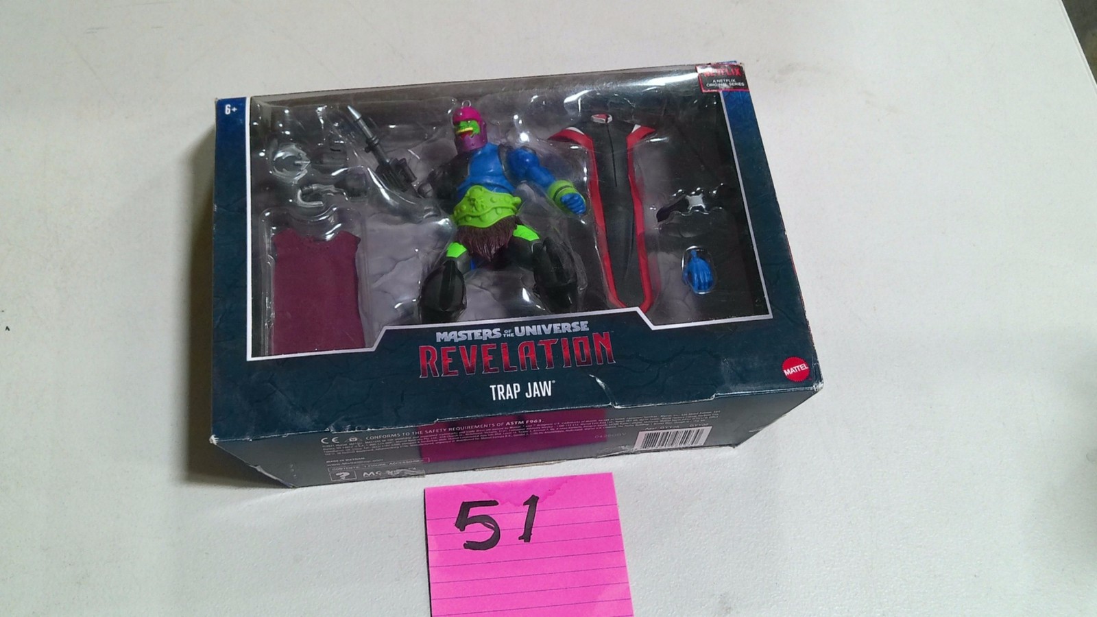 Mattel Trap Jaw Action Figure MOTU Revelation Multicolore Giocattolo Usato in Scatola